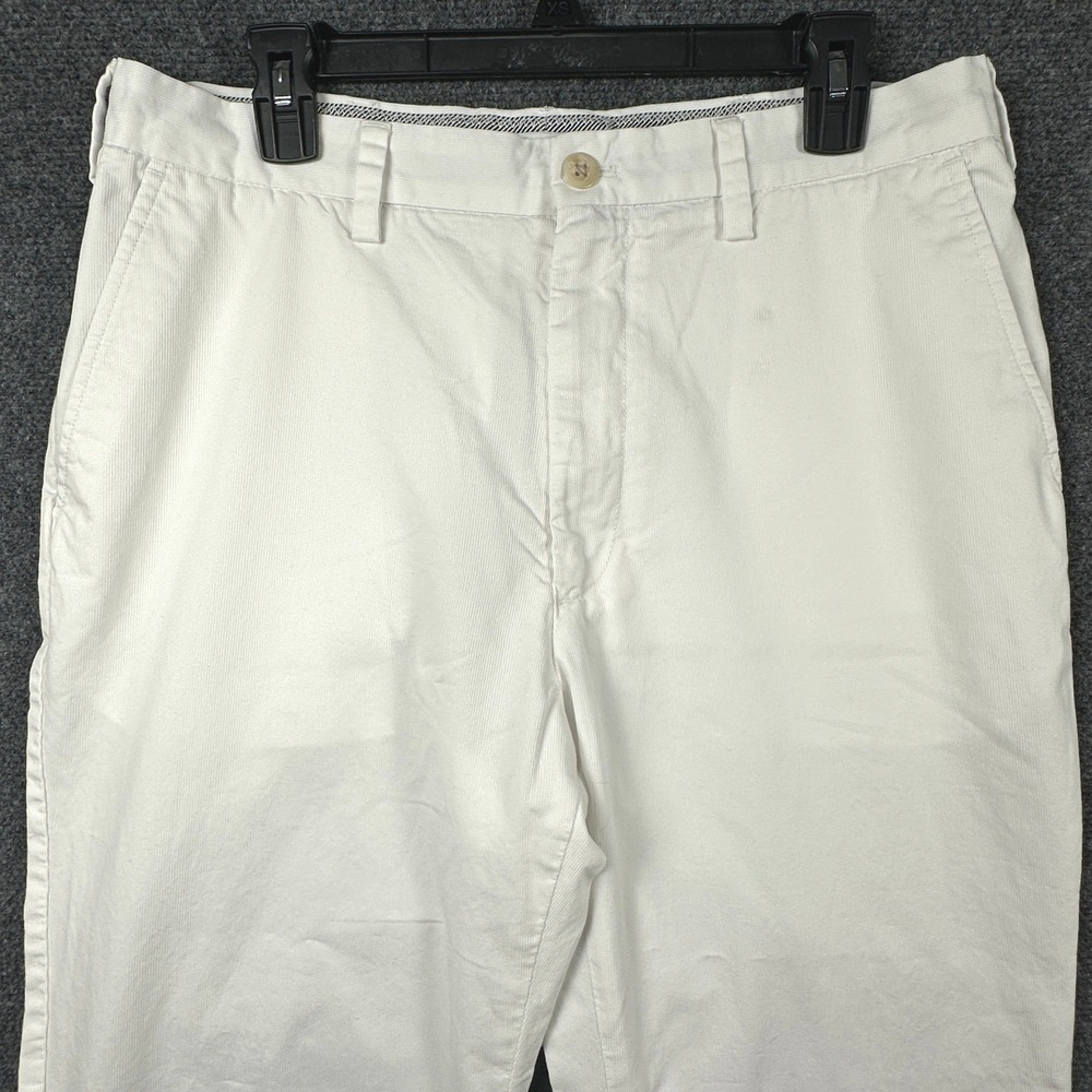 Nautica Mens Slim Fit White Chino Pants Cotton Twill Flat Front 36x30‎ PR3125 - Picture 2 of 9
